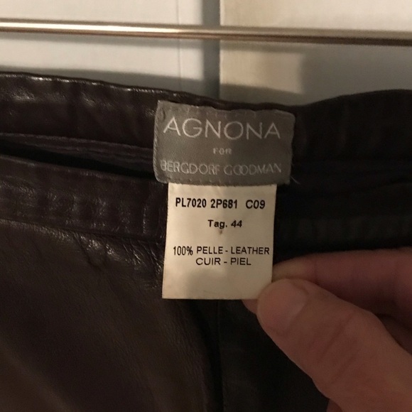 VINTAGE Agnona, Bergdorf Goodman leather pants, 8 - Picture 3 of 6